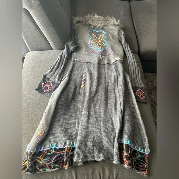 Vintage Women's Y2K Papillon Long Cardigan Jacket - Picture 8 of 13